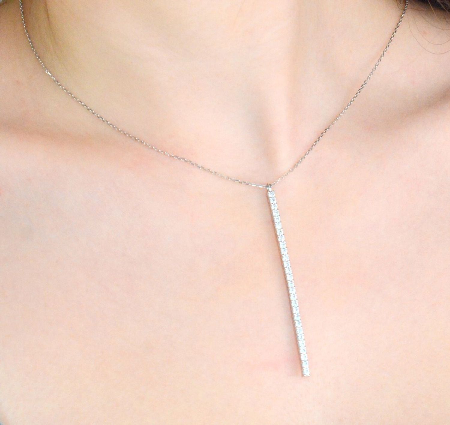 Naszyjnik srebrny pałeczka z cyrkonią Dallacqua ✓Srebrne Naszyjniki Damskie w Sklepie z Biżuterią zegarki-diament.pl✓Piękne i Eleganckie Naszyjniki dla Kobiet41.jpg